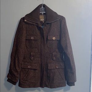 Brown pea coat